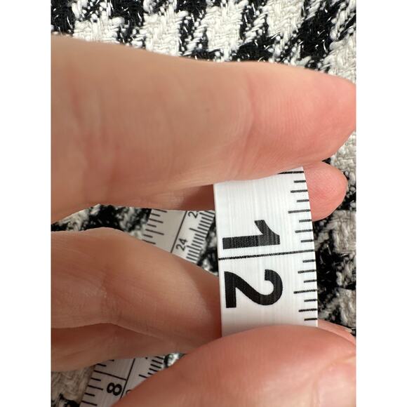 Vestique Shorts Womens Large Black High Rise Tweed Plaid White Houndstooth - Picture 8 of 9